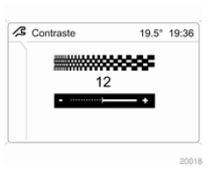 Opel Zafira. Reglage du contraste (graphic-info-display)