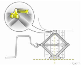 Opel Zafira. Changement d'une roue