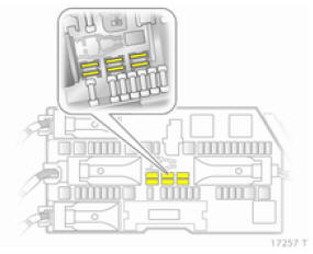 Opel Zafira. Fusibles