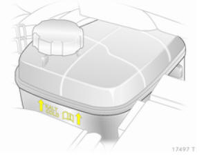 Opel Zafira. Niveau de liquide de refroidissement