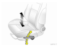 Opel Zafira. Hauteur de siège