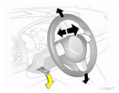 Opel Zafira. Reglage du volant