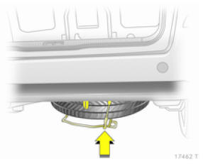 Opel Zafira. Roue de secours