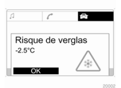 Opel Zafira. Temperature exterieure