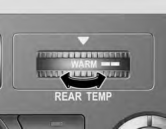 Commande de réglage de la température arrière