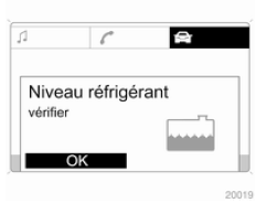 Opel Zafira. Niveau de liquide de refroidissement du moteur