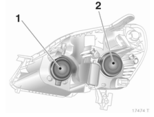 Opel Zafira. Phares halogènes