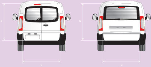 Peugeot Expert Tepee. Dimensions (mm)