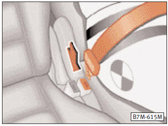 Ceinture de sécurité trois points d'ancrage de la place centrale des sièges de la deuxième file