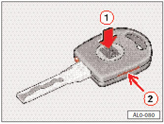 Une des clefs1) peut être équipée d'une