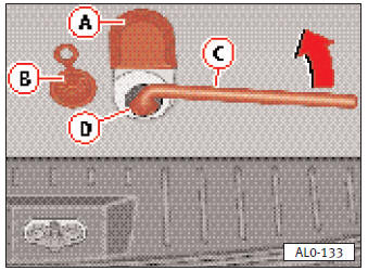 La roue de secours se trouve à l'extérieur